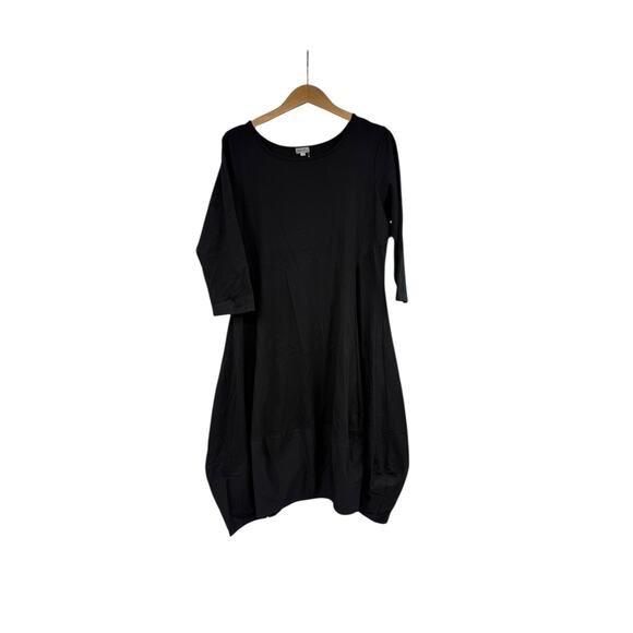 Just Jill Dress Womens M Black Long Sleeve Minimalist Lagenlook Capsule Office - Picture 1 of 7